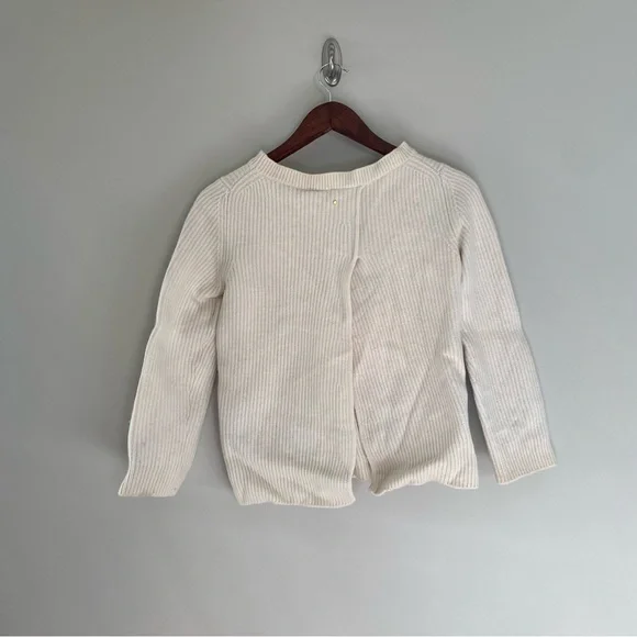 CUYANA Ribbed Open Back Sweater in Cream Size Small - Picture 4 of 8